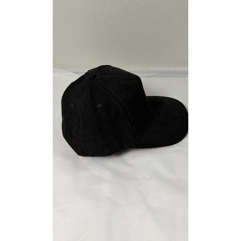 MAMCAPS Black Red Snapback Hat Adjustable Blank Plain Baseball Cap - Picture 4 of 5